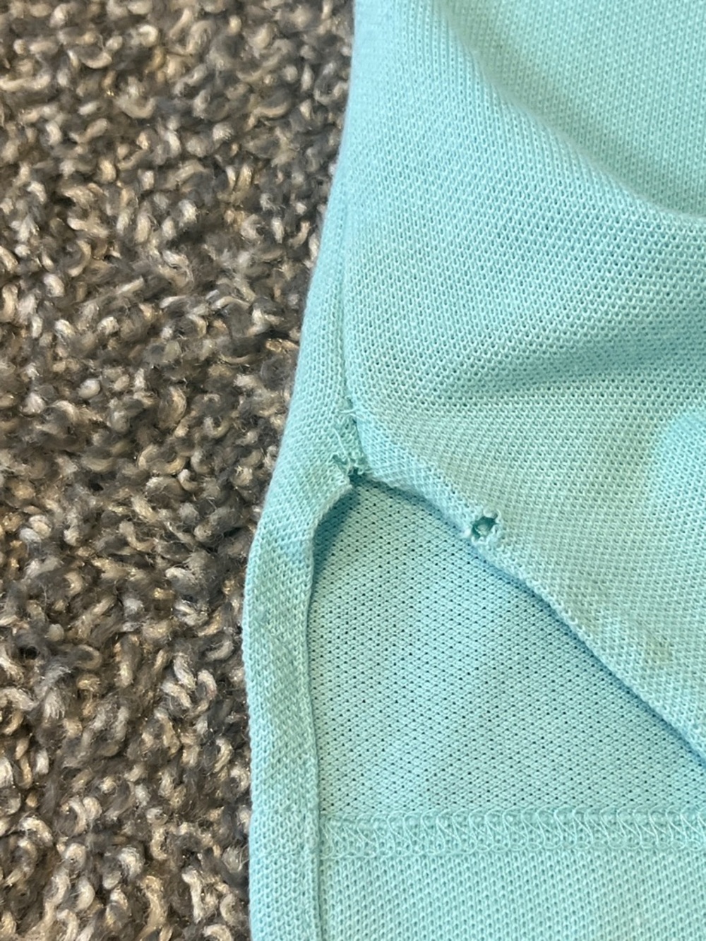 Vintage Abercrombie & Fitch Women's Light Aqua 3/4 Sleeve Polo Shirt Size M - Picture 7 of 7
